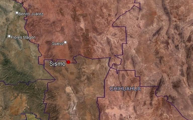  Se registra sismo de 3.8 al norte de la ciudad de Chihuahua