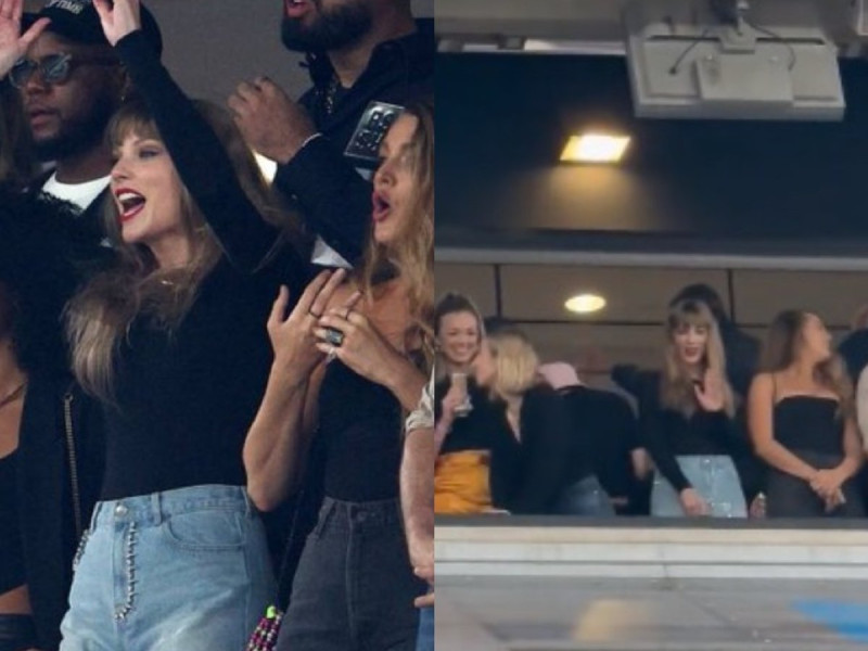  Taylor Swift es vista de nuevo en partido de los Chiefs para apoyar a Travis Kelce; acude con Sophie Turner