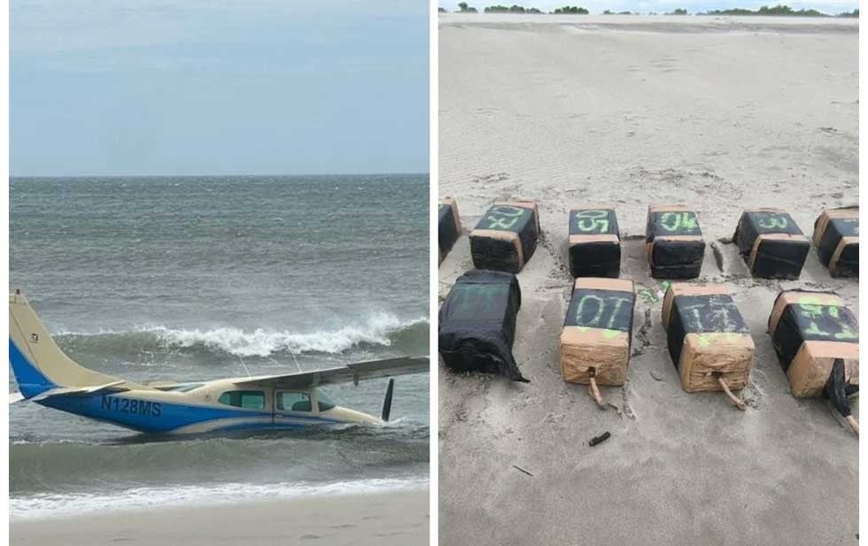  Aseguran aeronave con 520 kilos de cocaína en Oaxaca
